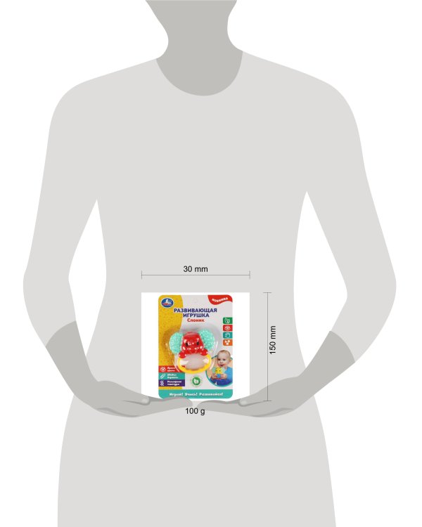 Развивающая игрушка слоник на блист. Умка в кор.2*120шт