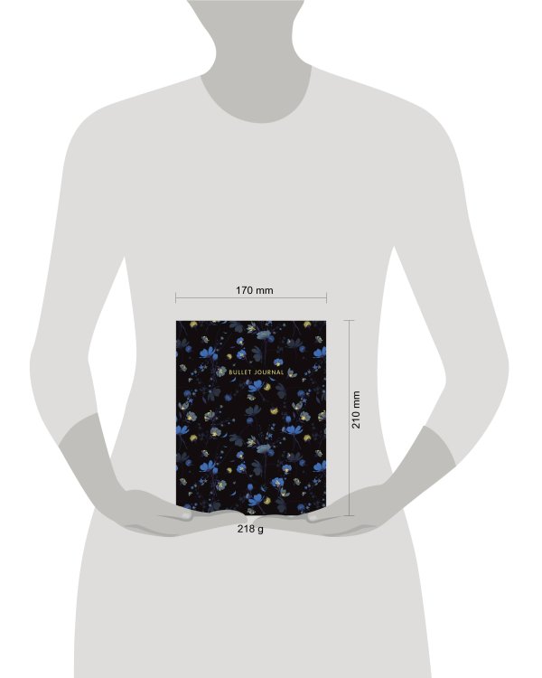 Блокнот в точку: Bullet Journal (полночные цветы, 144 c., пружина)
