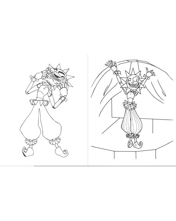 Раскраска. Пять ночей у Фредди. ФНАФ 9