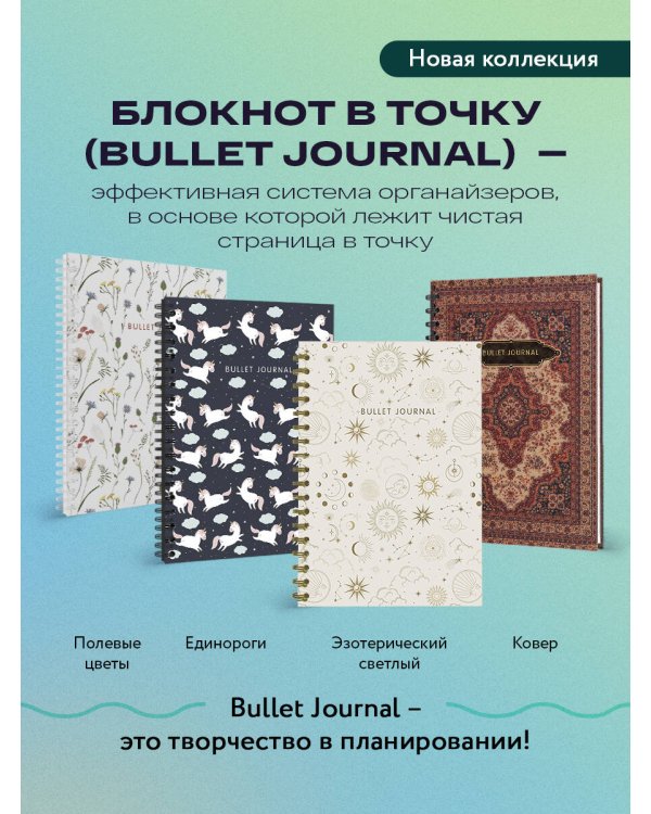 Блокнот в точку: Bullet Journal (ковер, 120 c., пружина)