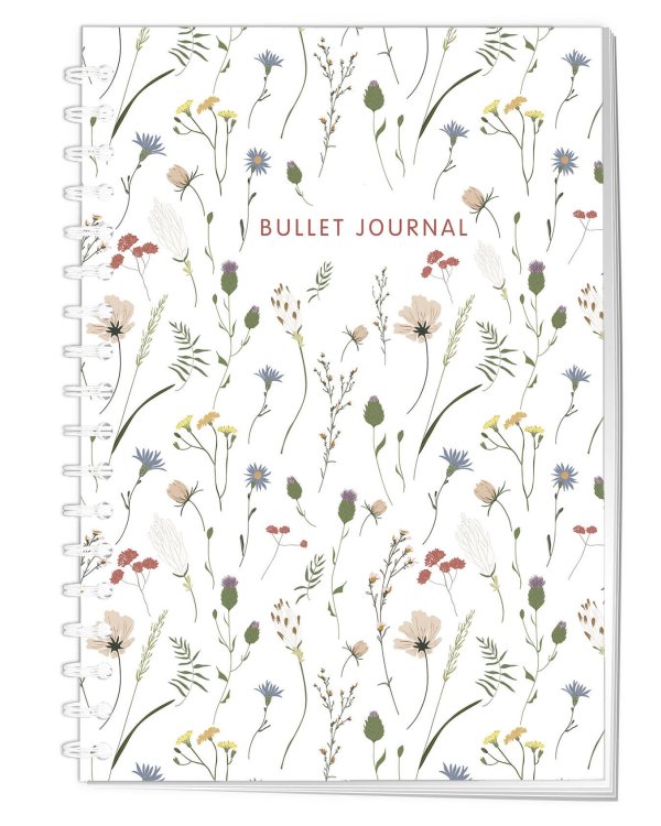 Блокнот в точку: Bullet Journal (полевые цветы, 120 c., пружина)