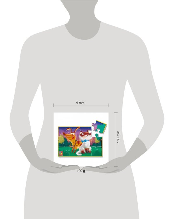 Мягкие пазлы А5 "Кот и собака"