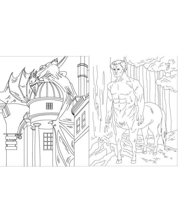 Волшебные существа мира Гарри Поттера. Раскраска