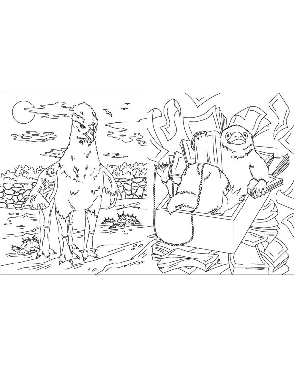 Волшебные существа мира Гарри Поттера. Раскраска