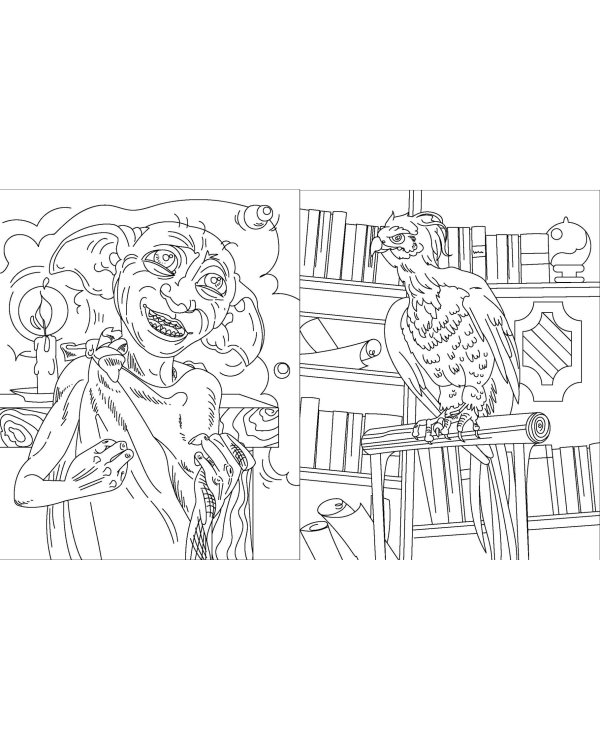 Волшебные существа мира Гарри Поттера. Раскраска