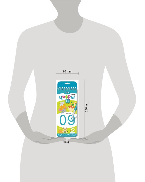 Многоразовые прописи на пружинке. 4+ Пишем цифры