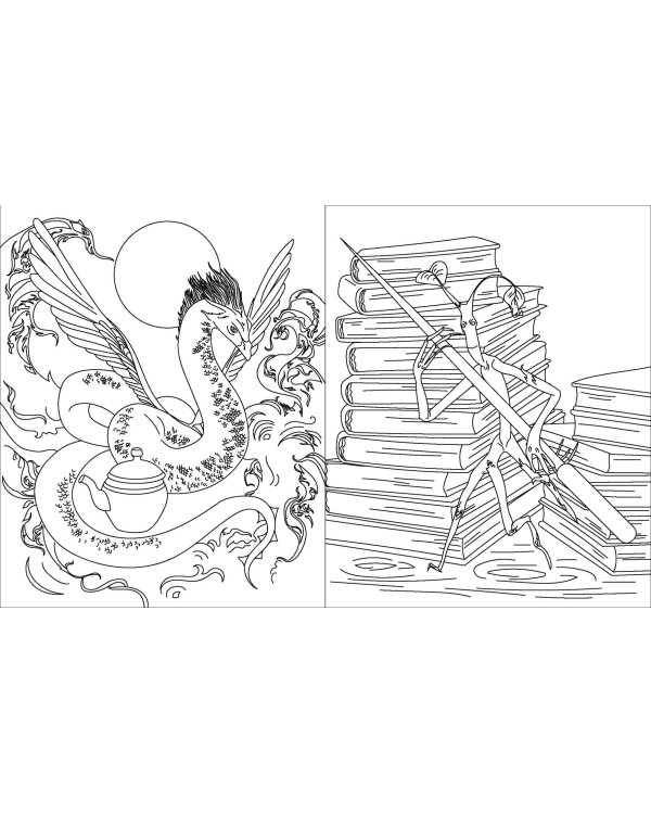 Волшебные существа мира Гарри Поттера. Раскраска