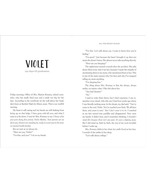 All the bright places (Jennifer Niven) Все светлые места (Дженнифер Нивен) /Книги на английском языке