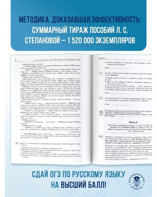 ОГЭ-2025. Русский язык.10 тренировочных вариантов экзаменационных работ для подготовки к ОГЭ