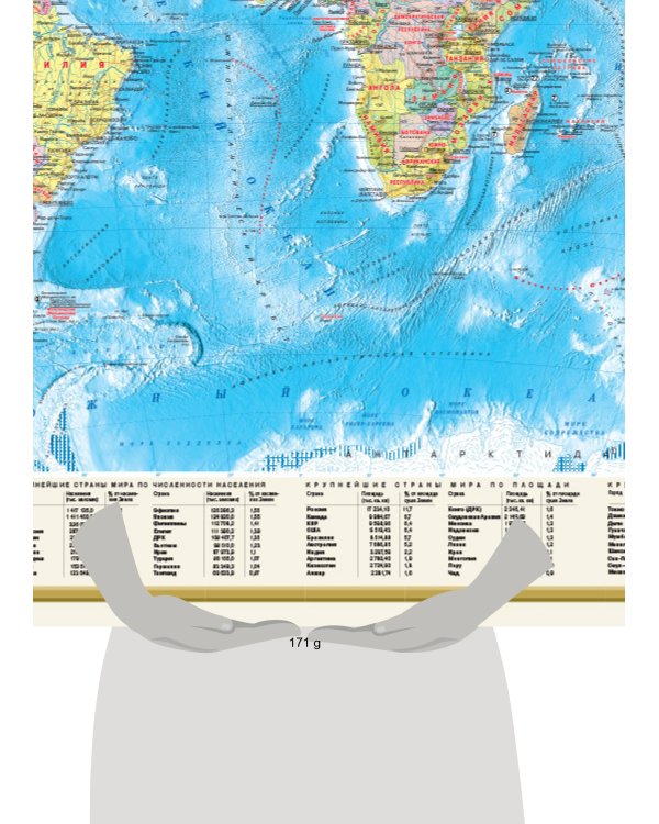 Политическая карта мира. Федеративное устройство России А0 (в новых границах)