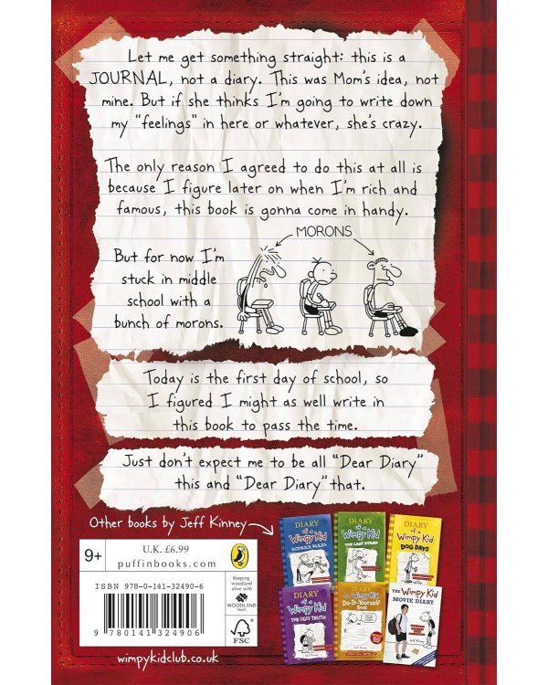 Diary of a wimpy kid (Jeff Kinney) Дневник слабака (Джефф Кинни)  /Книги на английском языке