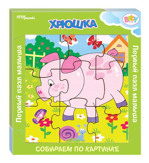 Игра из дерева "Хрюшка" (собираем по картинке) (Baby Step)