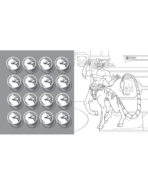 Смертельная битва. Легенды МК. Раскраска