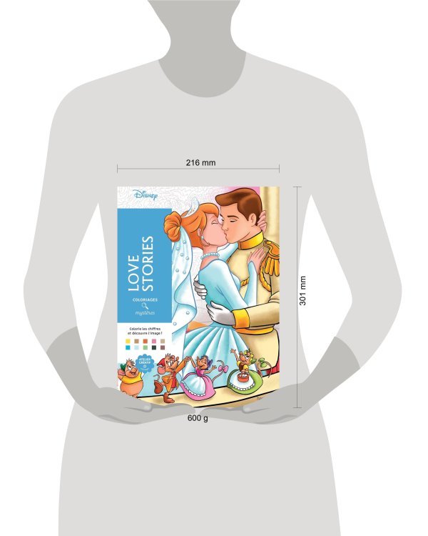 Coloriages mysteres Disney Love Stories раскраска Волшебный мир Диснея Любовные истории /Книги на английском языке