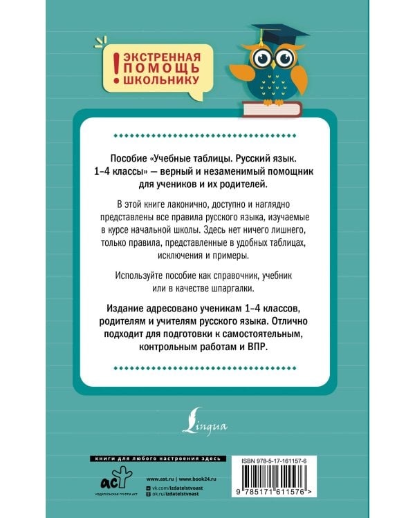 Учебные таблицы. Русский язык. 1-4 классы