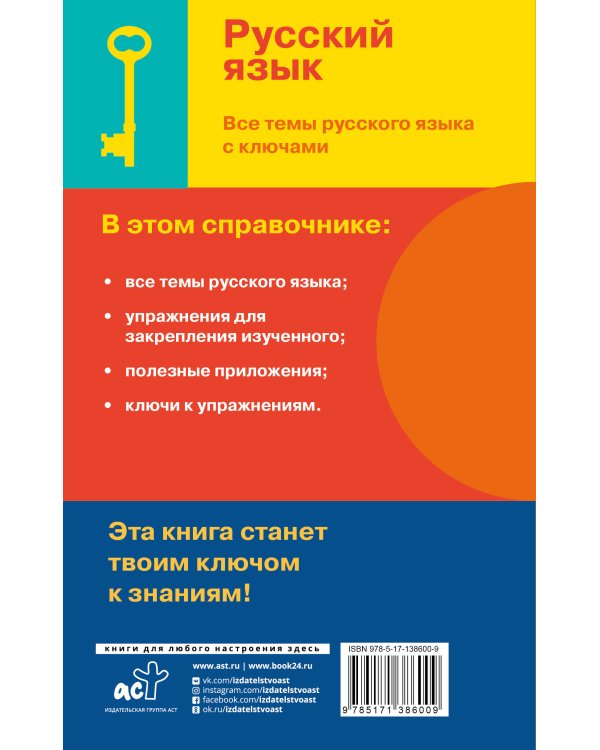 Русский язык. Все темы русского языка с ключами
