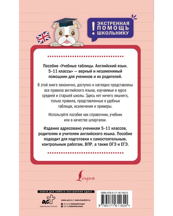 Учебные таблицы. Английский язык. 5-11 классы