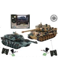 Набор танков на р/у (41×14×32 см)"Тигр-2"(св.,зв.,пушка ик, акк. 4,8V в компл., в кор. (Арт. 6124)