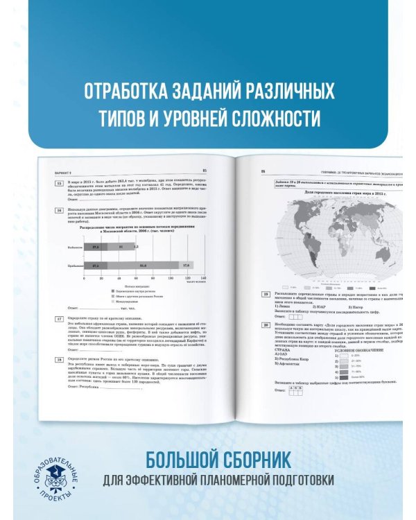 ЕГЭ-2025. География. 20 тренировочных вариантов экзаменационных работ для подготовки к единому государственному экзамену