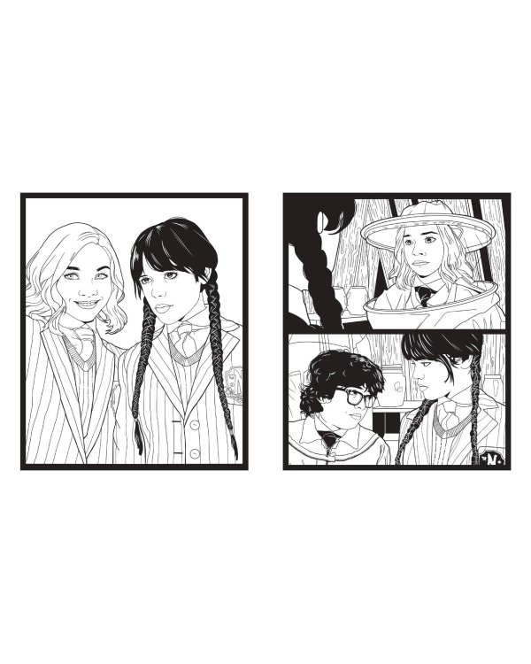 Wednesday. Раскраска