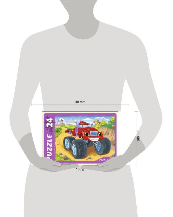 МАКСИ-ПАЗЛЫ 24 элемента. ВЕСЁЛЫЙ ДЖИП (Арт. ПУ24-7288)