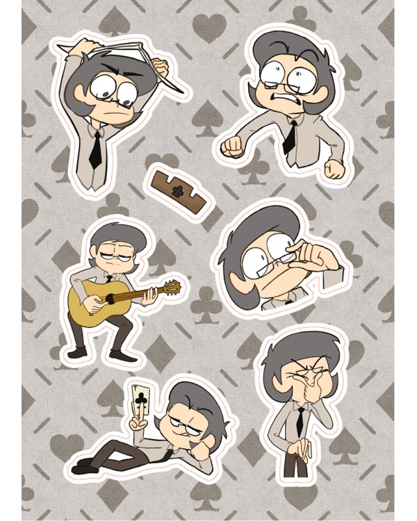 Лист Стикеров "13 Карт: Куромаку. Земля Королей"