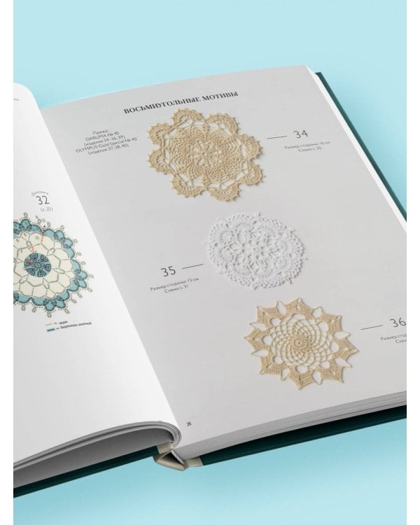 Большая книга ажурного вязания. 100 салфеток и мотивов крючком