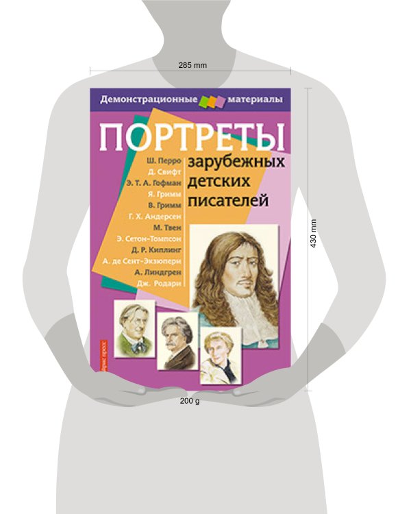 Портреты зарубежных детских писателей. Демонстрационный материал с методичкой