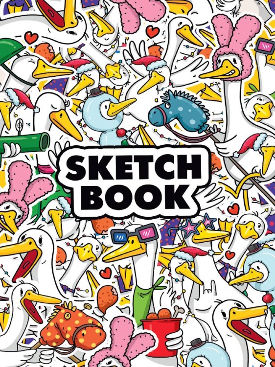 СКЕТЧБУК А5. ГУСЬ (выб.лак)