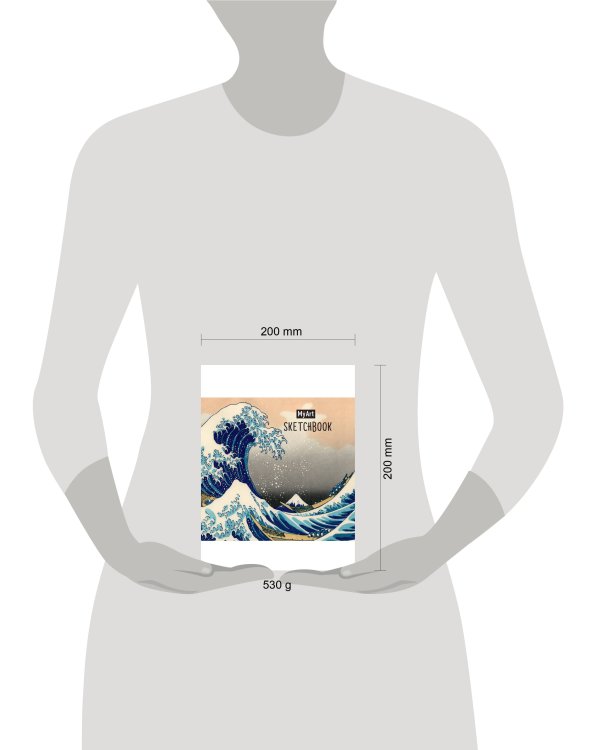 MyArt. КВАДРАТНЫЙ СКЕТЧБУК. Большая волна в Канагаве