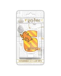 Harry Potter. Парафиновая свеча в торт (цифра 6 с рисунком), в блистере (чиби)