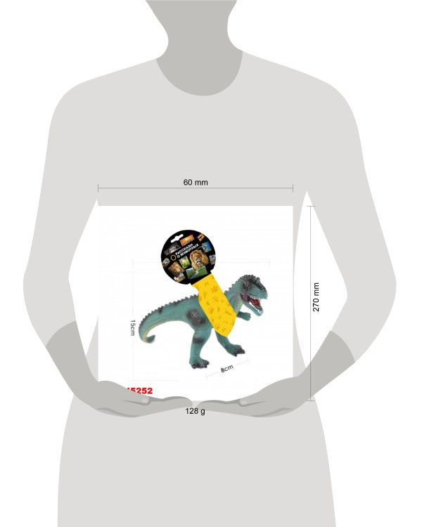 Игрушка пластизоль динозавр 1 шт. хенгтег ИГРАЕМ ВМЕСТЕ в кор.2*72шт