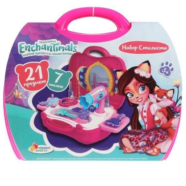 Набор стилиста ЭНЧАНТИМАЛС чемодан 24*19*3,5см ИГРАЕМ ВМЕСТЕ в кор.2*18шт