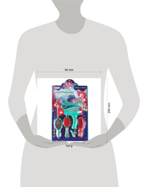 Набор стилиста ЭНЧАНТИМАЛС блист.25*44*5см ИГРАЕМ ВМЕСТЕ в кор.2*24шт