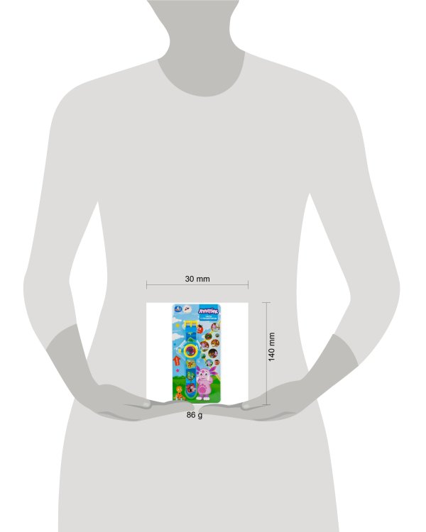 ЧАСЫ "УМКА" "ЛУНТИК" С ПРОЕКЦИЕЙ НА БЛИСТЕРЕ (РУСС. УП.) 4*29*14СМ в кор.2*144шт