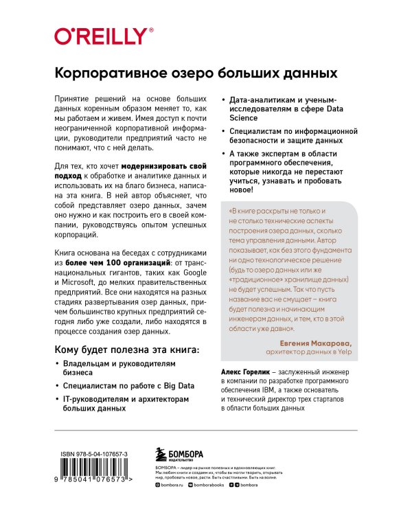 Корпоративное озеро больших данных. Новый подход к использованию Big Data и Data Science в бизнесе