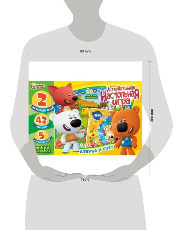 Азбука и счёт. ИнтерАктивная настольная игра. Ми-ми-мишки. 350x230x55 мм. Умные игры. в кор.20шт