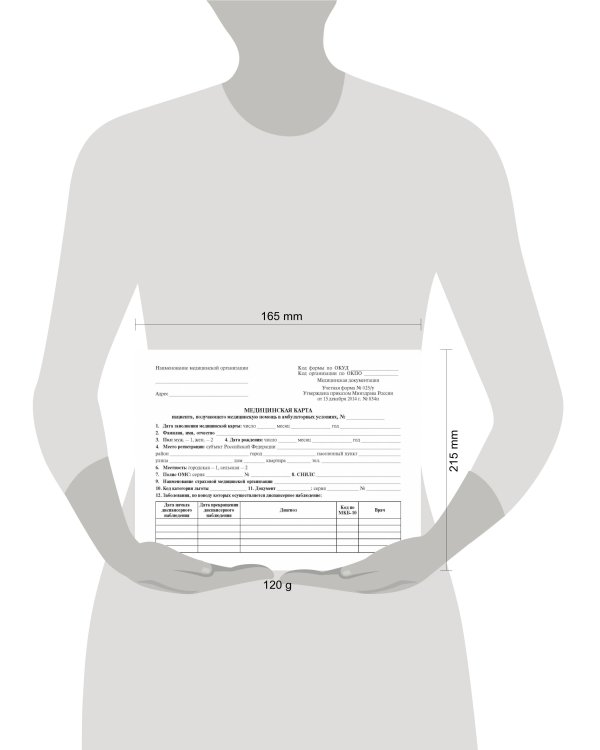 Медицинская карта пациента, получающего медицинскую помощь в амбулаторных условиях (форма №025/у)