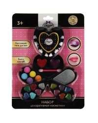 Косметика ДЛЯ ДЕВОЧЕК набор косметики: тени для век, блеск для губ МИЛАЯ ЛЕДИ в кор.2*96шт