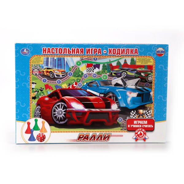 НАСТОЛЬНАЯ ИГРА-ХОДИЛКА "УМКА" РАЛЛИ В РУСС. КОР. в кор.20шт