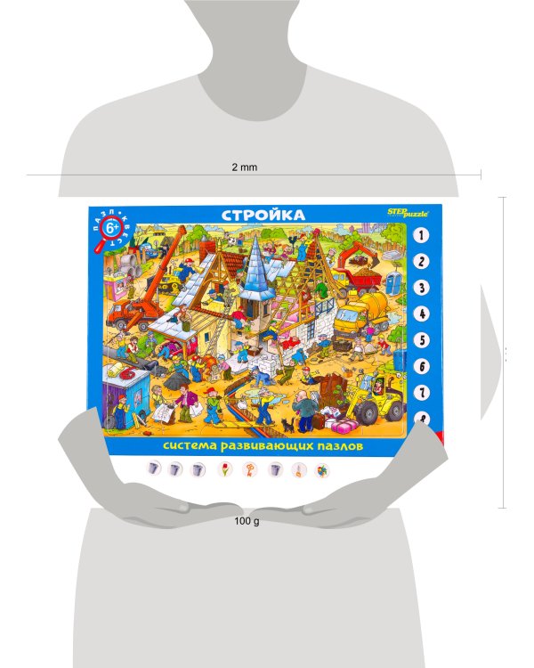Развивающий пазл "Стройка. Пазл-квест" (большие)