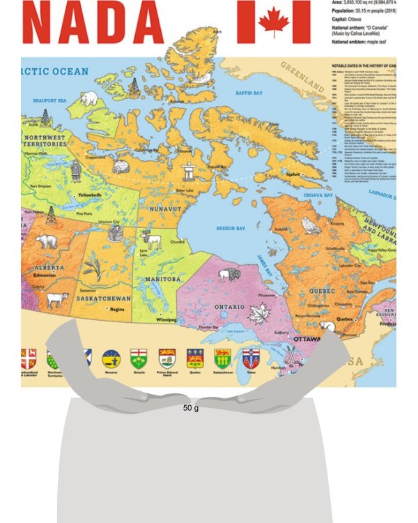 Карта КАНАДЫ на английском языке (58 х 87см)