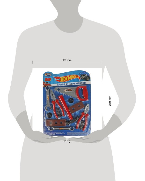 Набор инструментов ХОТ ВИЛС блист.28*39*4см ИГРАЕМ ВМЕСТЕ в кор.2*36шт