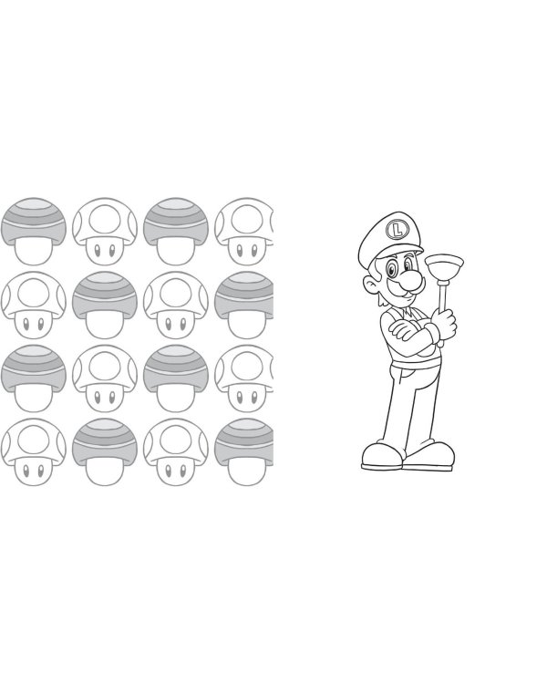 Легендарный МАРИО. Раскраска