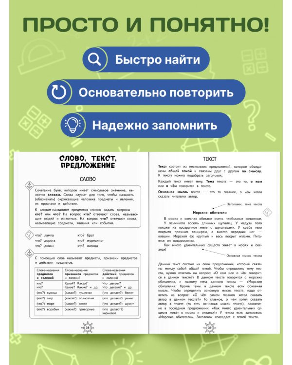 Справочник по русскому языку. 1 класс