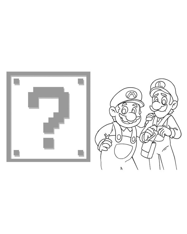 Легендарный МАРИО. Раскраска