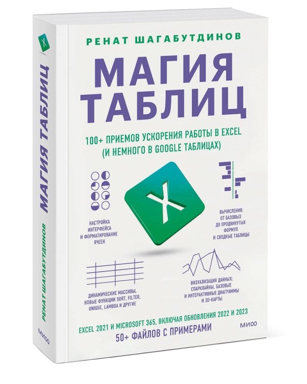 Магия таблиц. 100+ приемов ускорения работы в Excel (и немного в Google Таблицах)