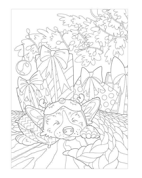 Раскраска хюгге. Добавь красок счастливым моментам