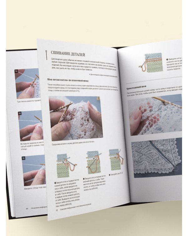 Большая книга Шетландского кружева. 12 изысканных шалей, шарфов и палантинов для вязания на спицах