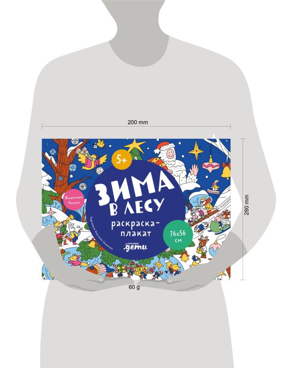 Зима в лесу. Раскраска-плакат